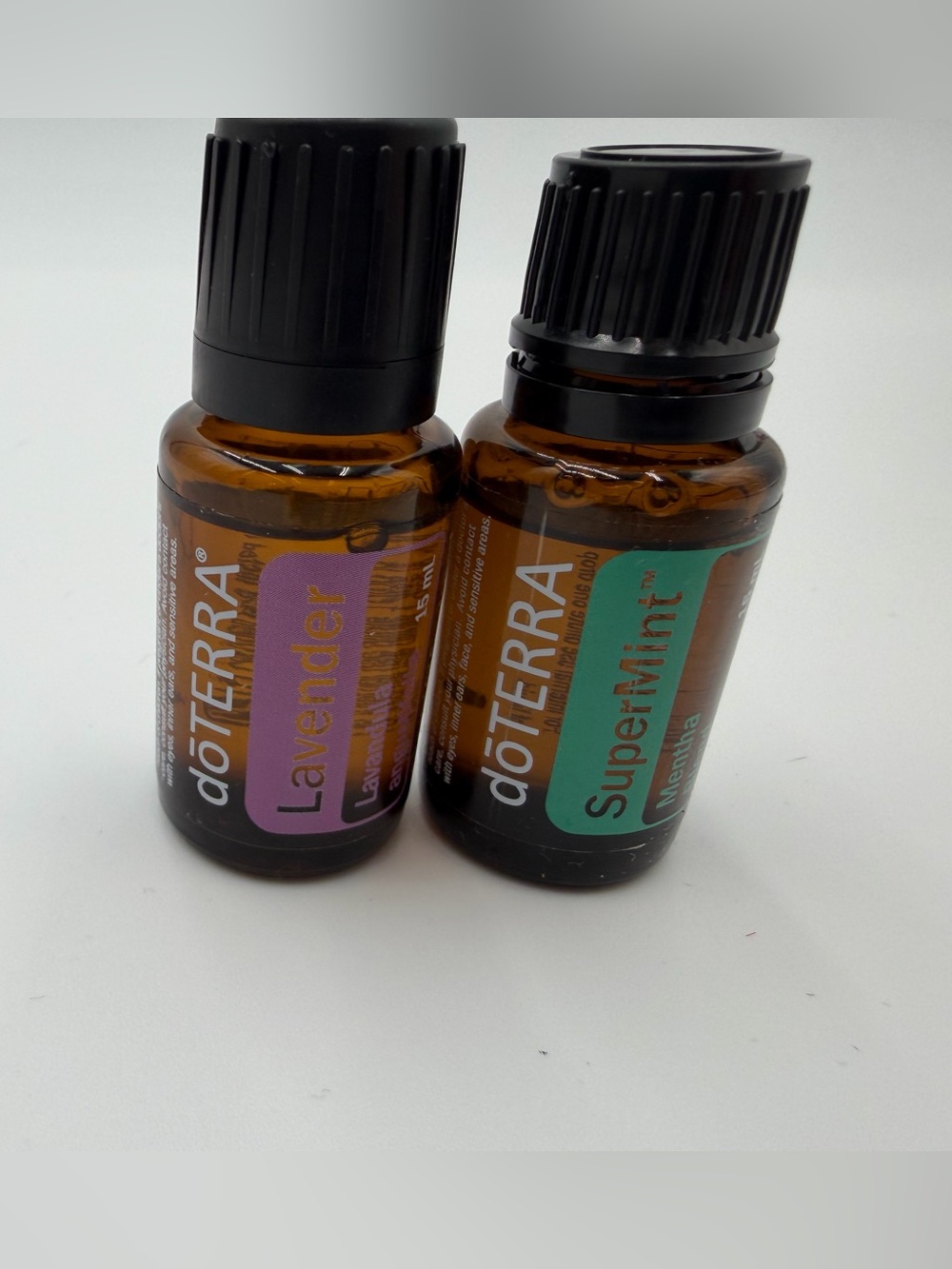 New 15ml bottle of doTERRA SuperMint & Lavender essential oils